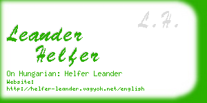 leander helfer business card